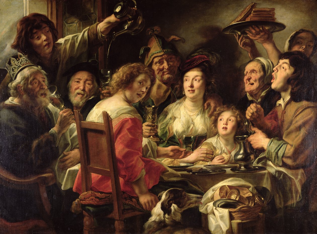 Kungen dricker av Jacob Jordaens