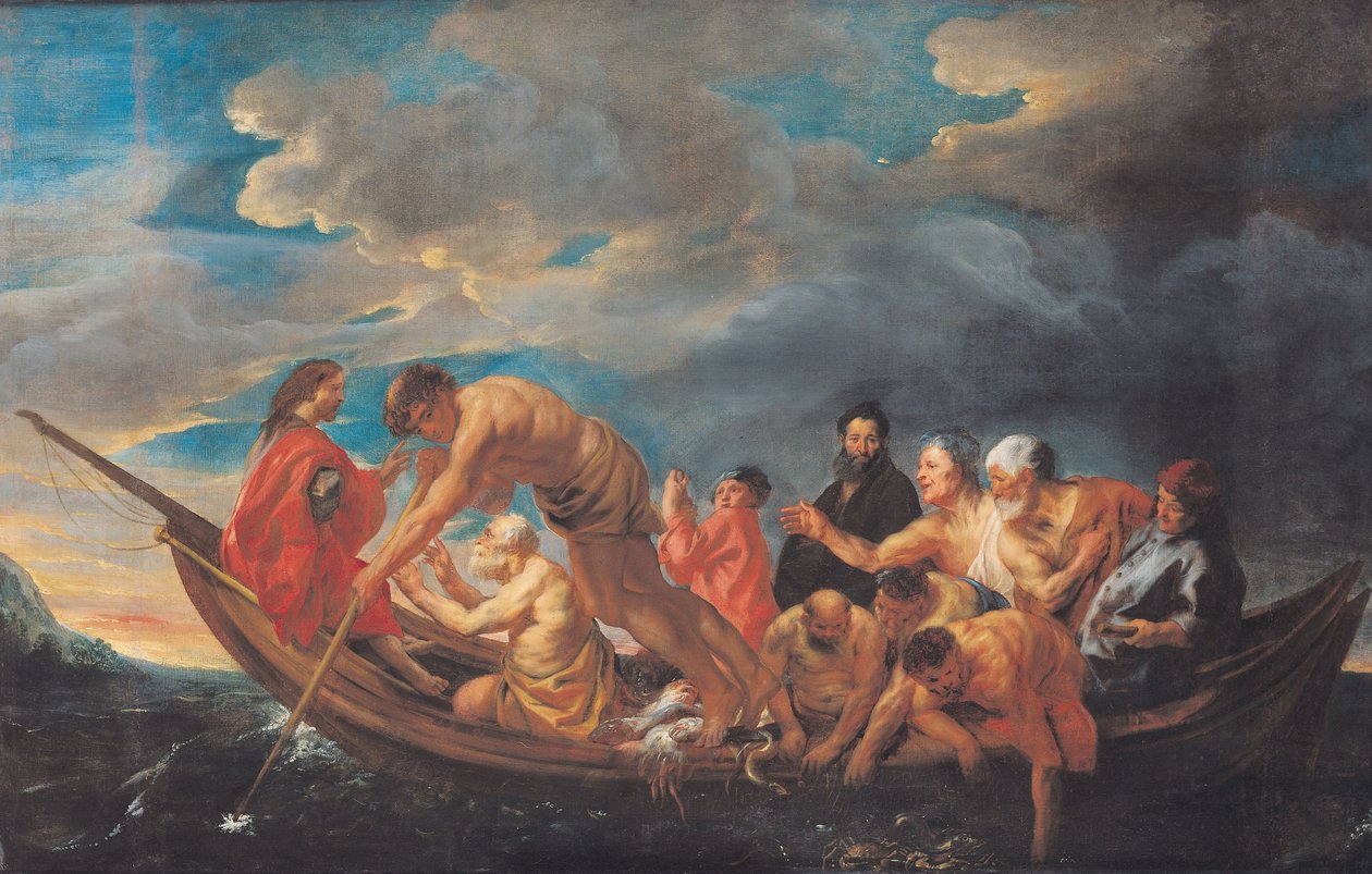 The Miraculous Draft of Fishes, c.1640 av Jacob Jordaens