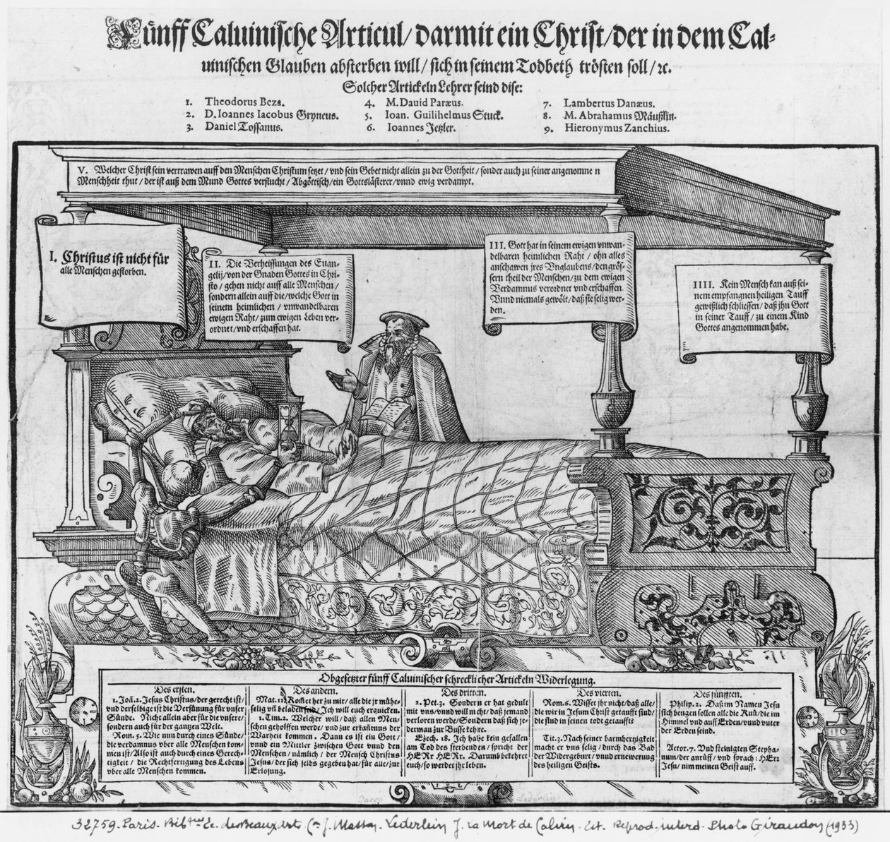 John Calvin på sin dödsbädd av Jacob Lederlein