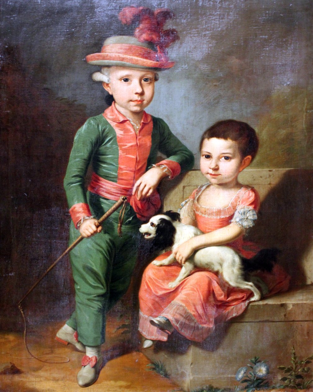 Portrait of Johann Georg von Holzhausen (1771-1846) and His Sister Henriette (1773-1834) av Johann Jacob Tischbein
