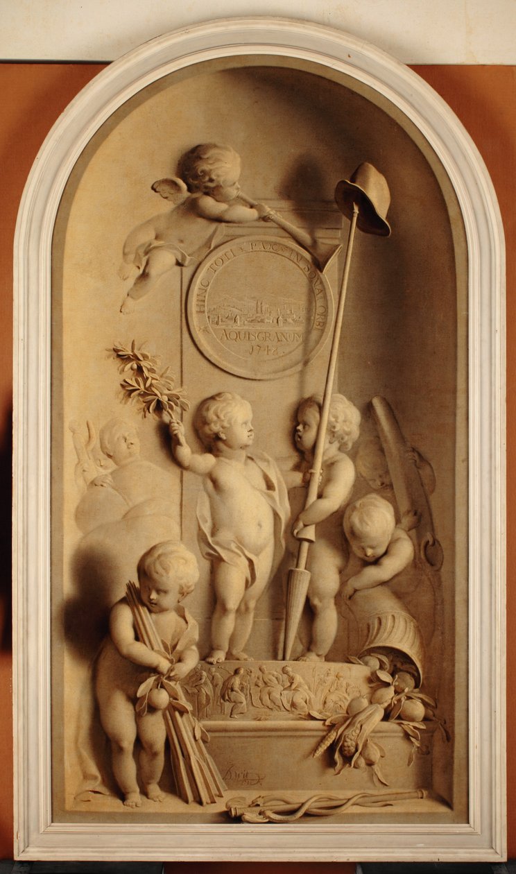 En allegori över fördraget i Aix-la-Chapelle, 1748 av Jacob de Wit