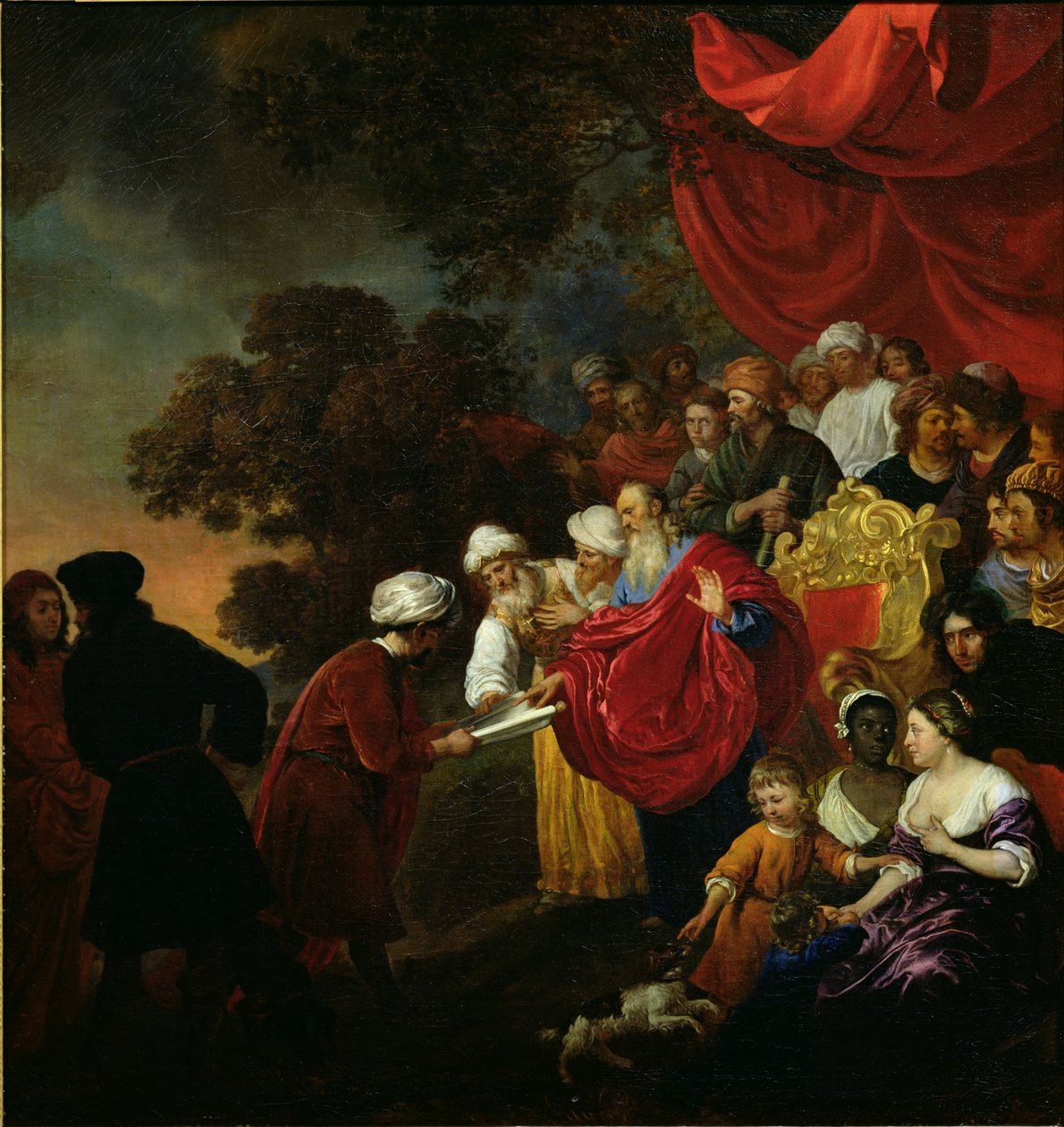 Serubbabel visar en plan över Jerusalem för Cyrus av Jacob or Jacques van Loo