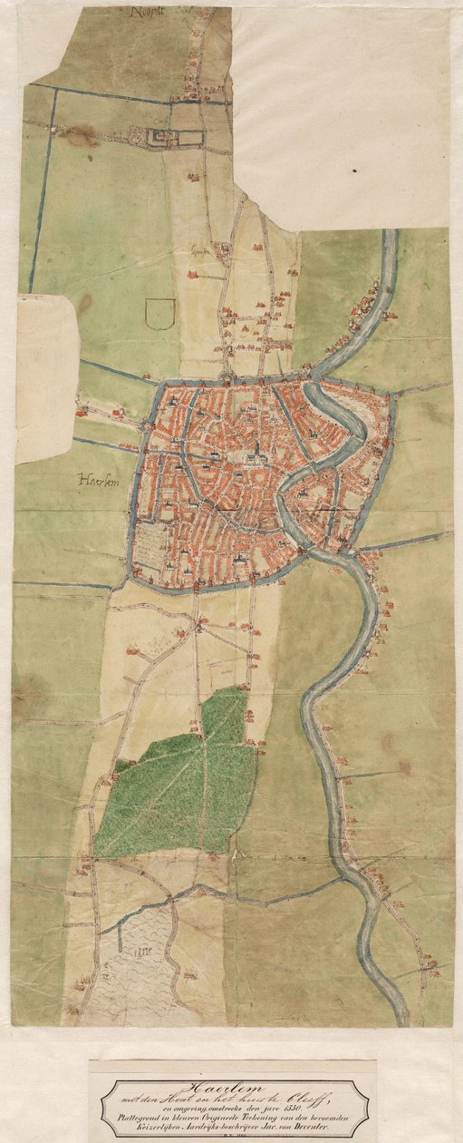 Karta över Haarlem av Jacob van Deventer