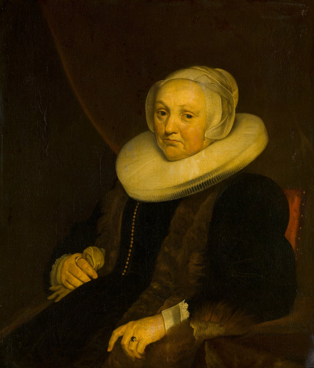 Porträtt av en dam av Jacob van Loo