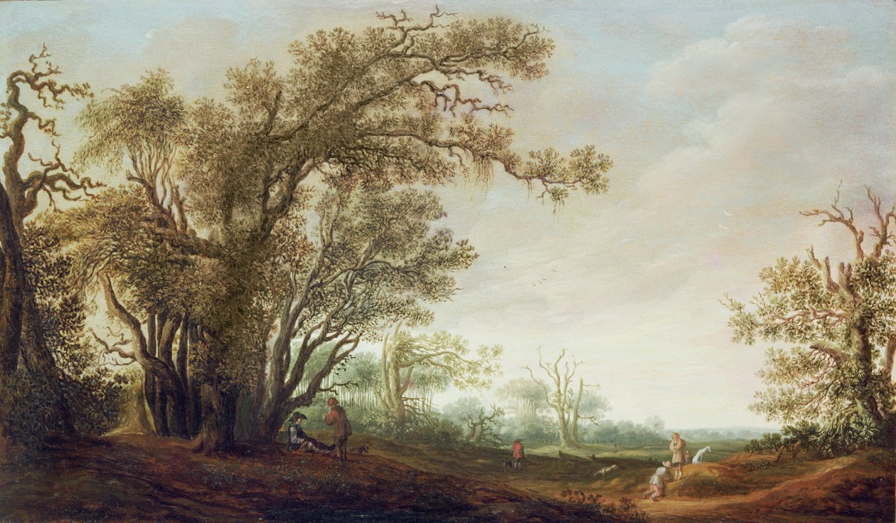Figurer i ett landskap av Jacob van Mosscher
