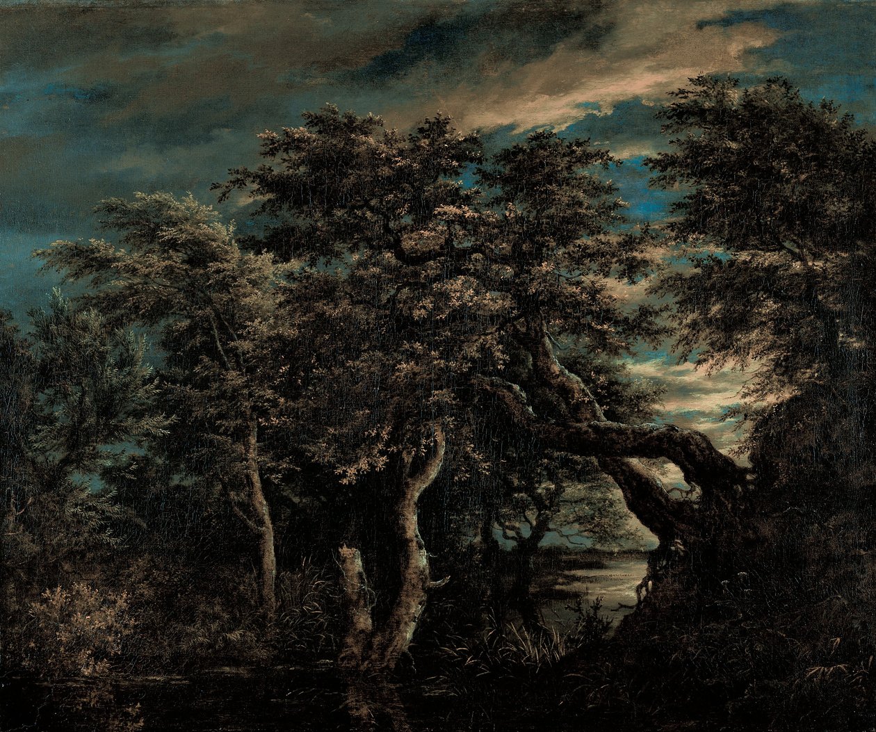 En kärr i en skog i skymningen av Jacob van Ruisdael