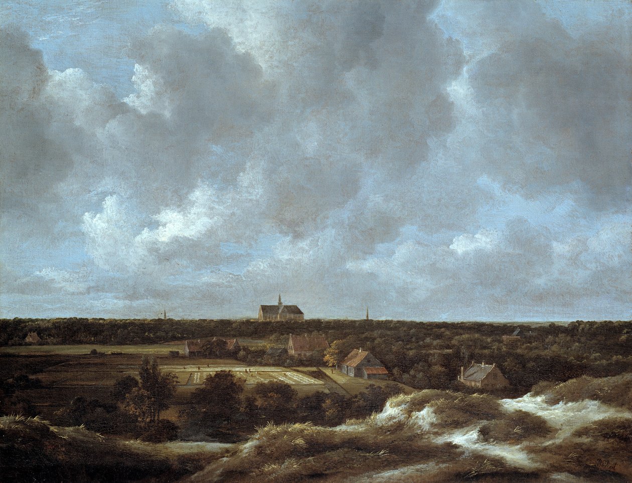 En utsikt över Haarlem och blekningsfält av Jacob van Ruisdael