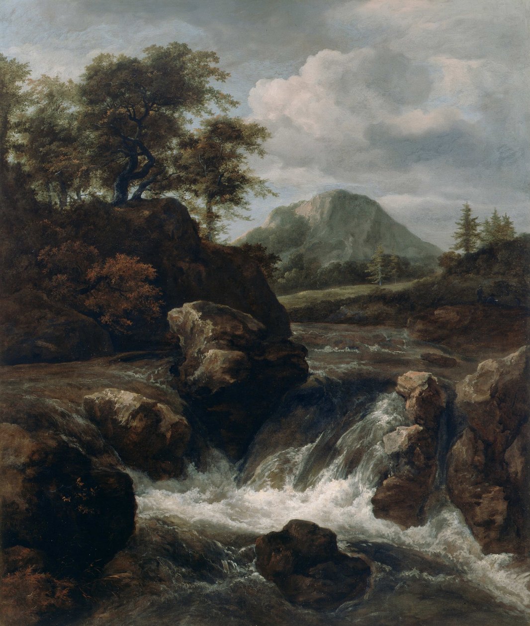 Ett vattenfall av Jacob van Ruisdael