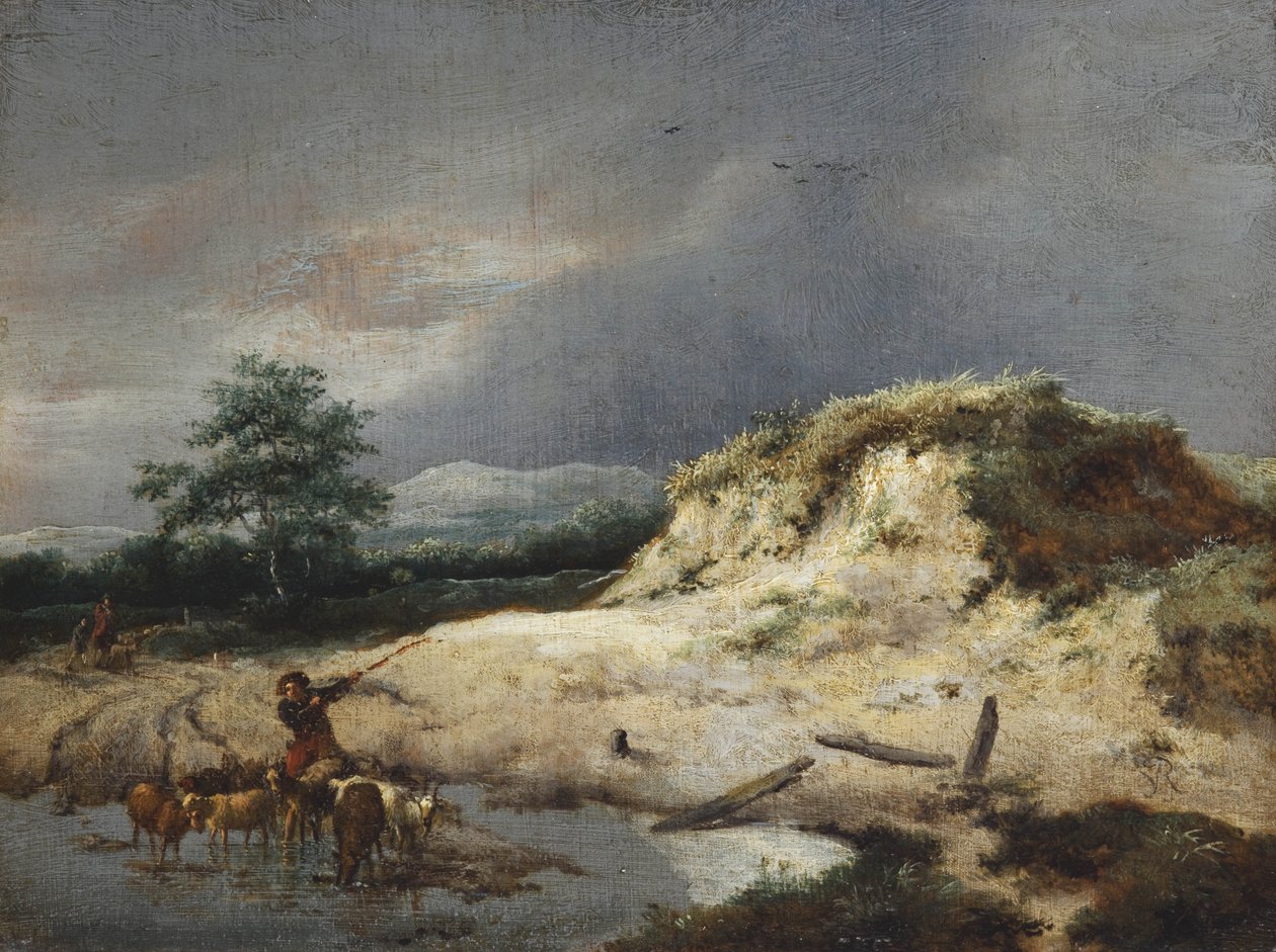 Dune Landskap med Shepherd och hans flock av Jacob van Ruisdael