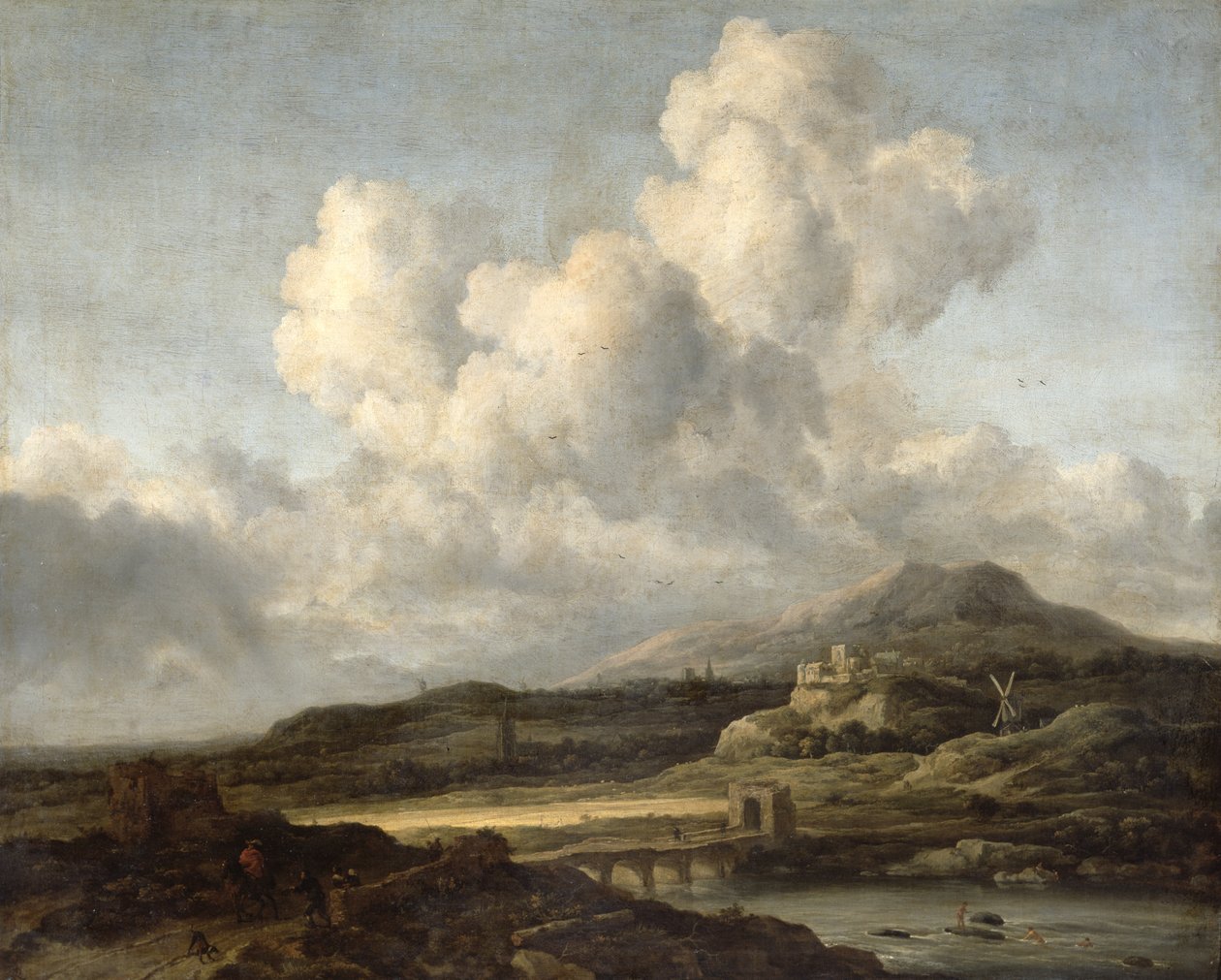 Soligt landskap av Jacob van Ruisdael