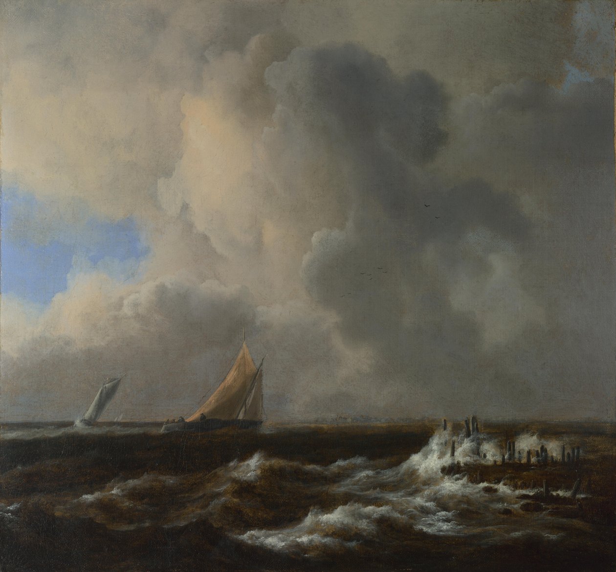 Fartyg i en frisk bris av Jacob van Ruisdael