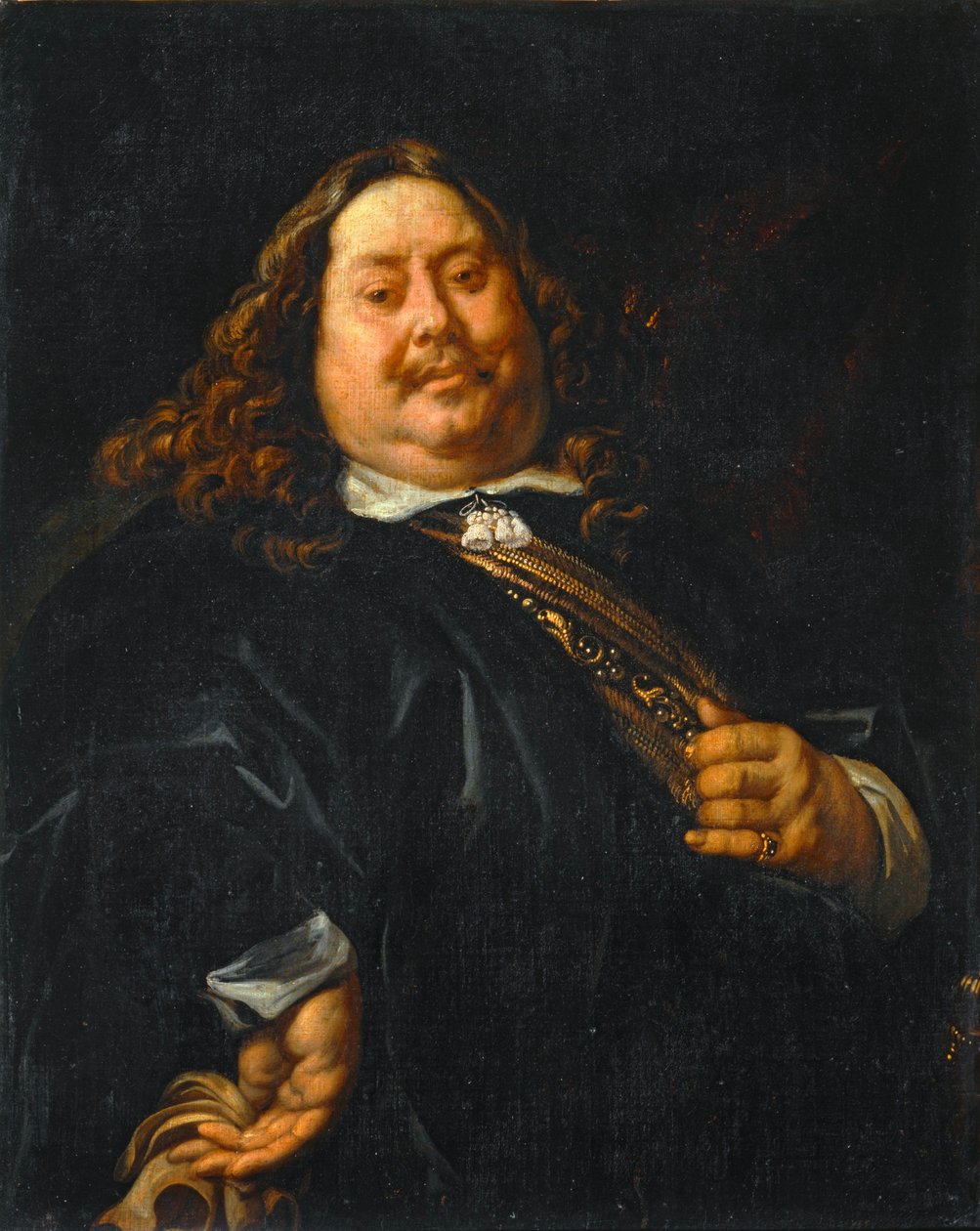 Porträtt av en överviktig person, tidigare känt som Porträtt av amiral Michel-Adrien Ruyter - Porträtt av en överviktig person ... av Jacob (studio of) Jordaens