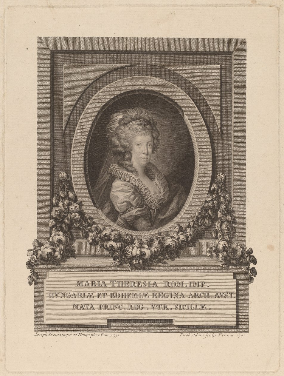 Marie-Thérèse, heliga romerska kejsarinnan av Jacob Adam after Josef Kreutzinger