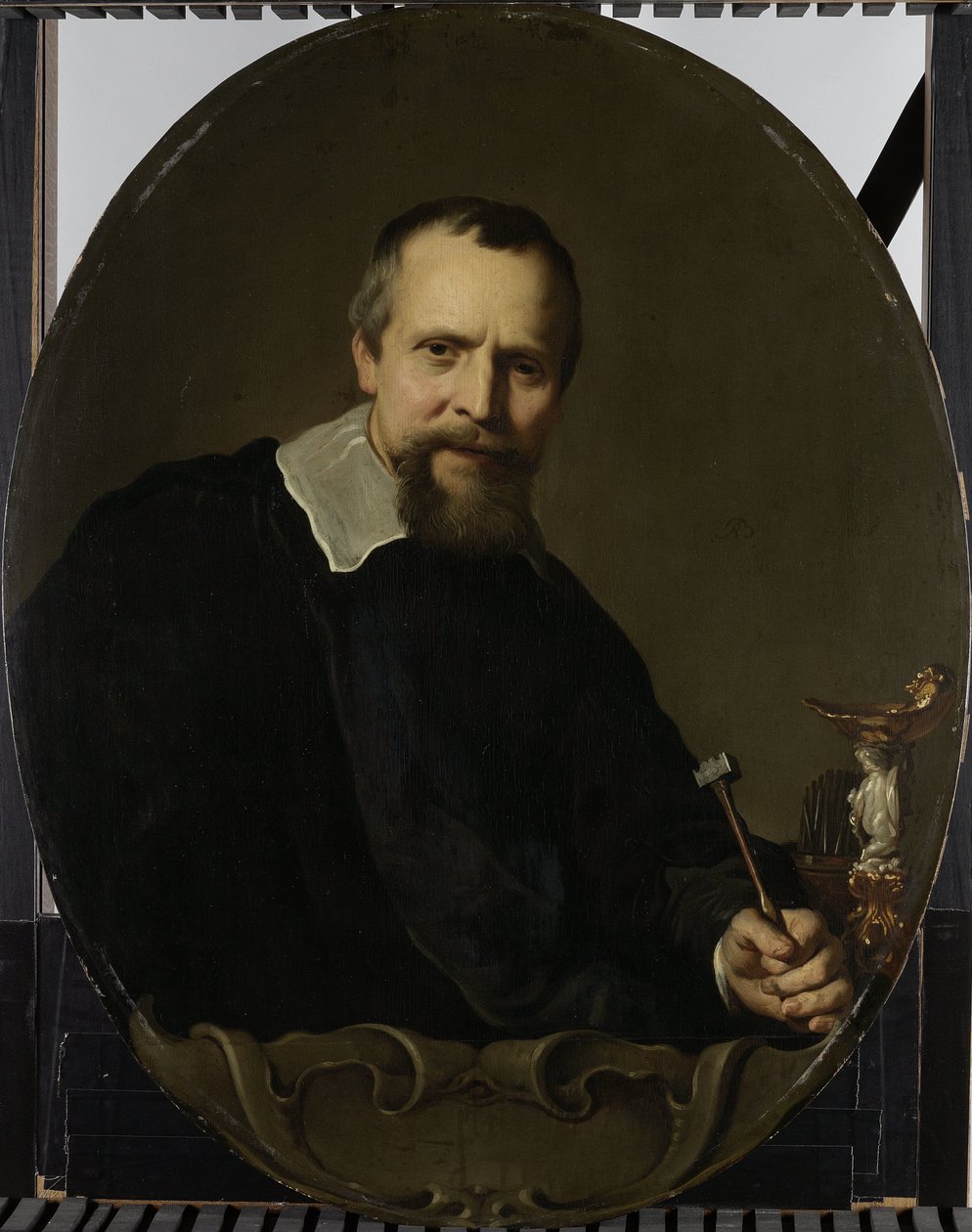 Porträtt av Johannes Lutma Jan Lutma (1584/85-1669). Amsterdam Silversmith av Jacob Adriaensz. Backer