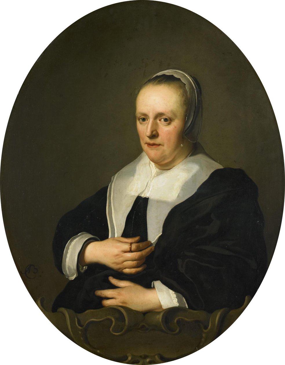 Porträtt av Sara de Bie av Jacob Adriaensz Backer