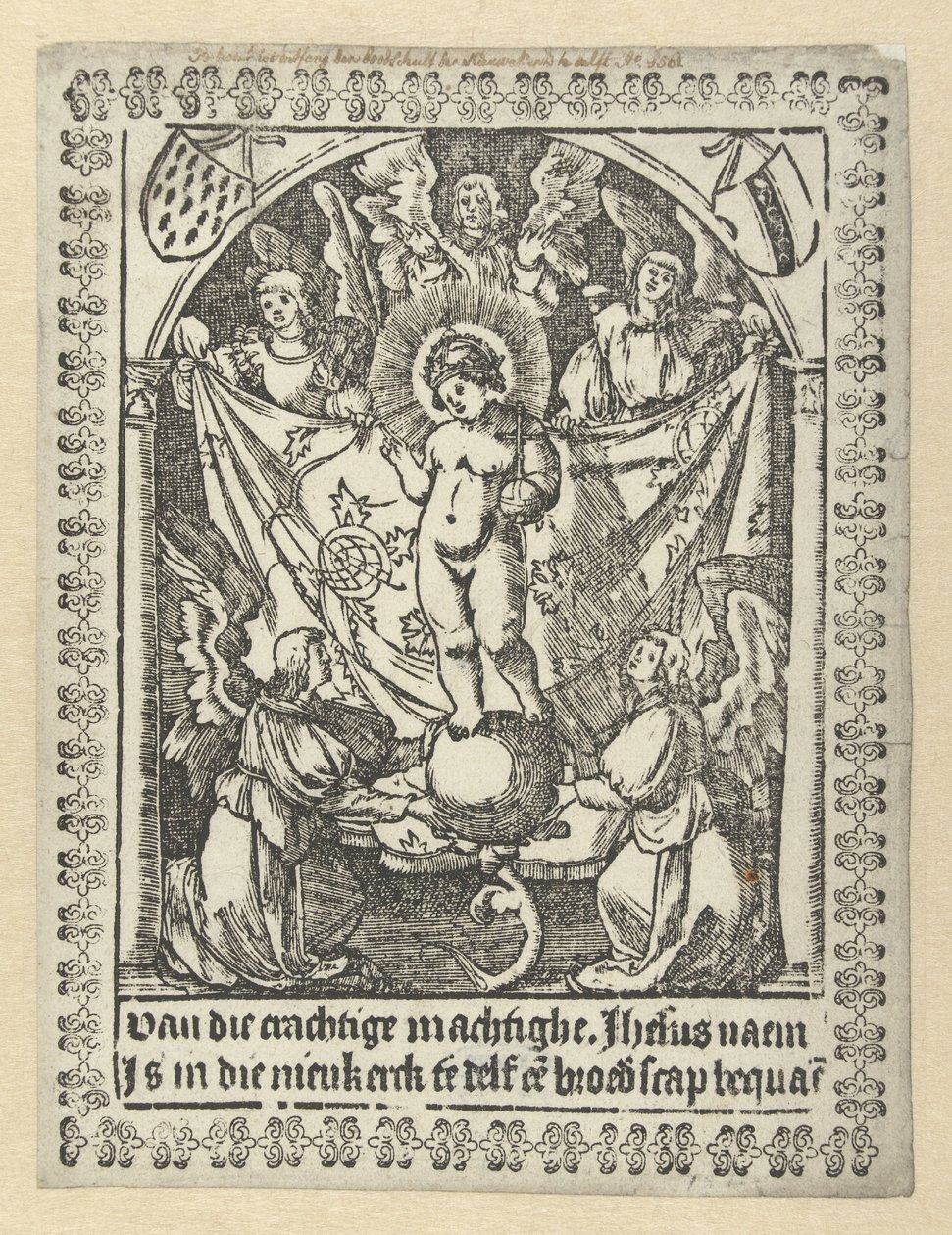 Bönkort för Jesu brödraskap av Jacob Cornelisz van Oostsanen (school of)