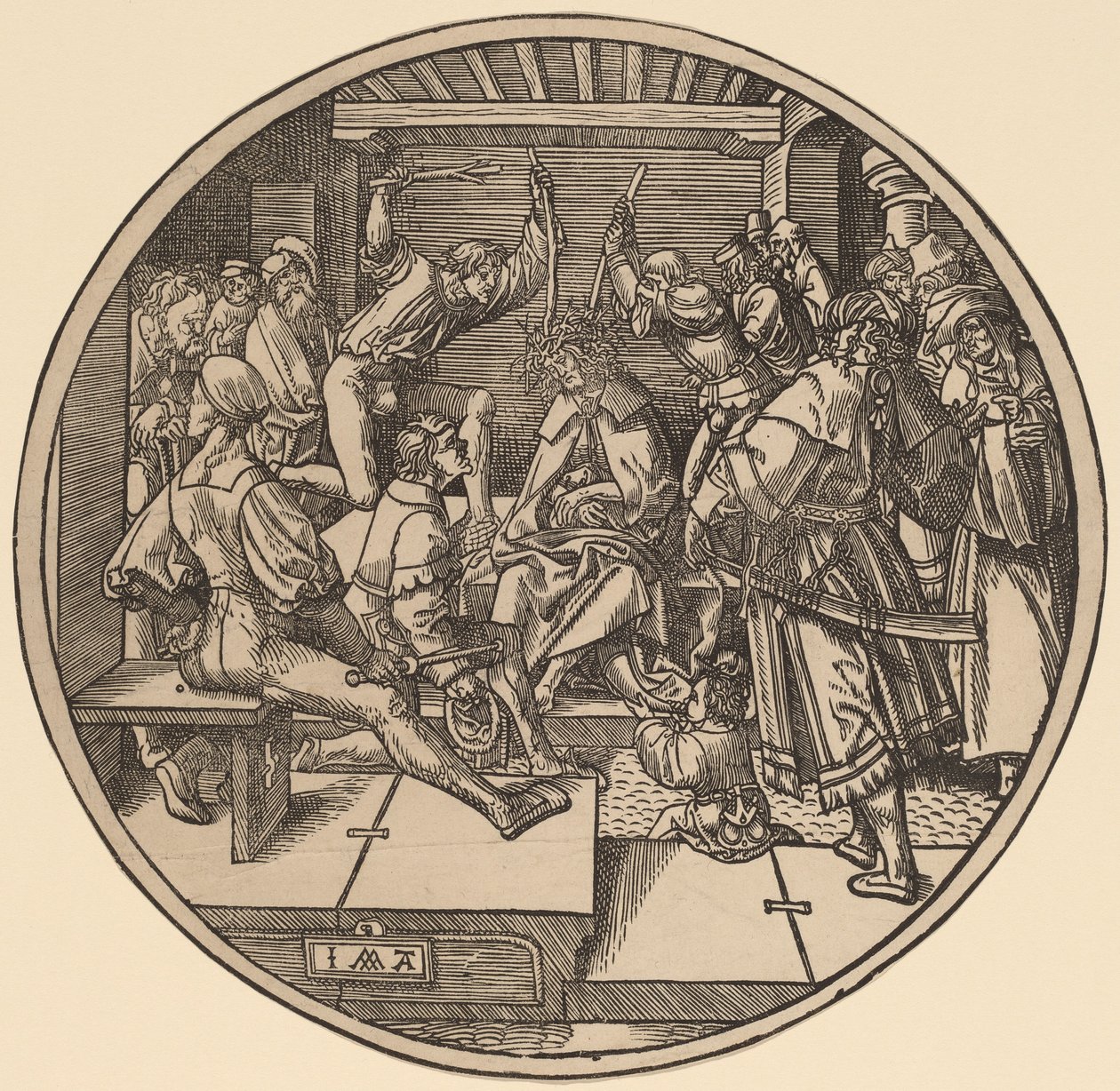 Kristus krönt med törnar av Jacob Cornelisz van Oostsanen