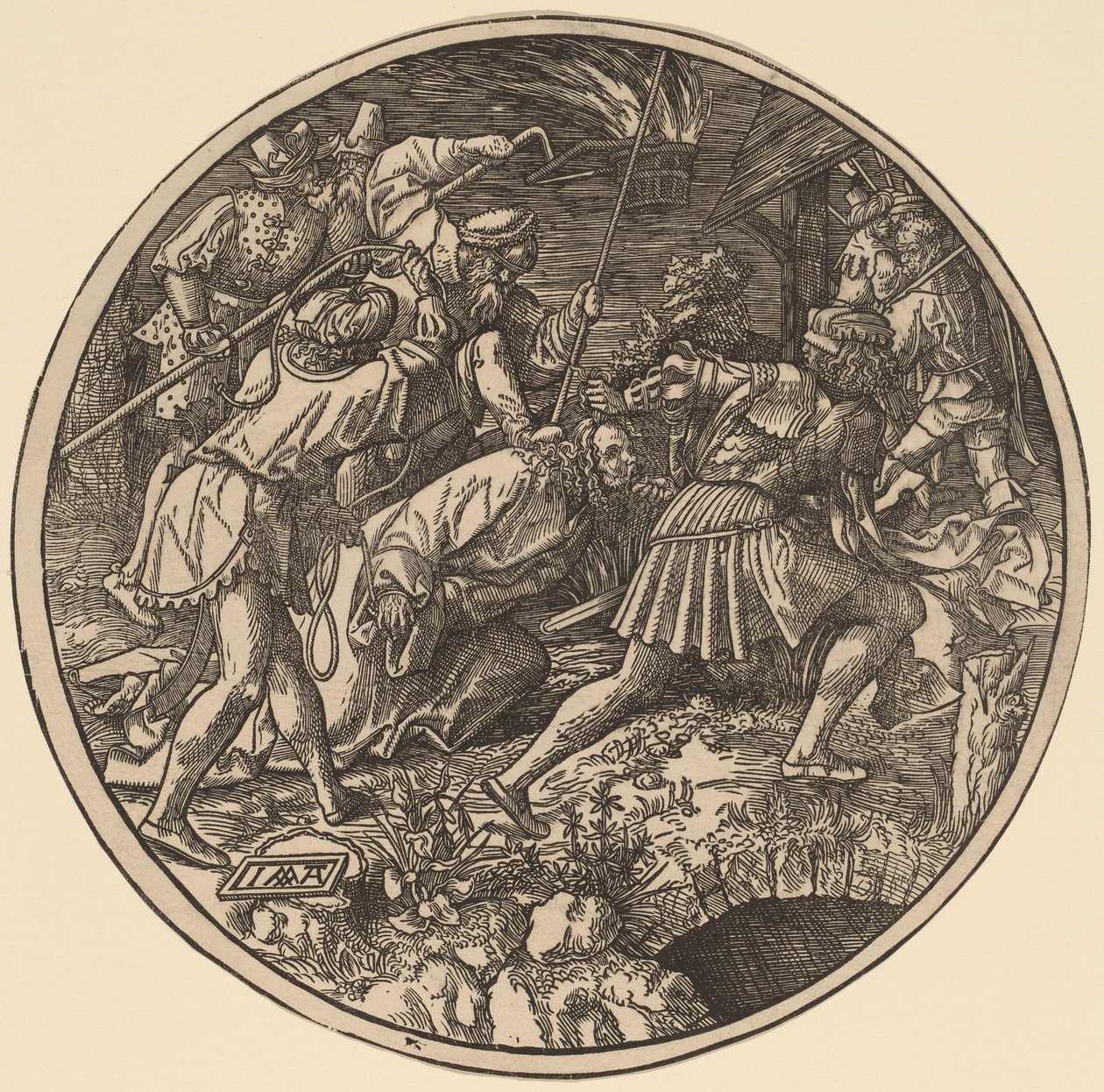Kristus ledde bort efter sin arrestering av Jacob Cornelisz van Oostsanen