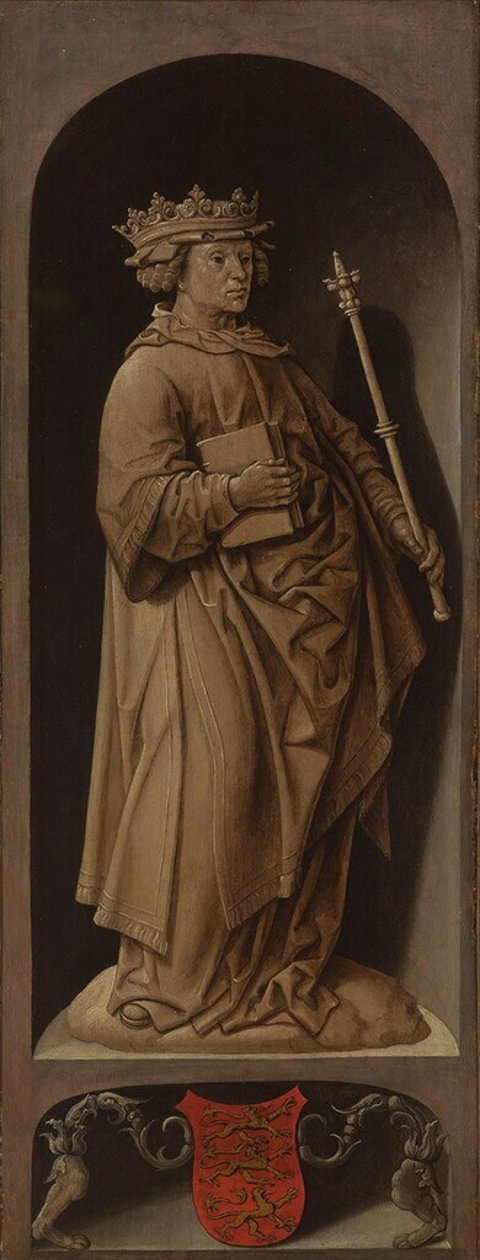 Nederländska: Sankt Adelbert av Egmond Sankt Adalbert av Jacob Cornelisz van Oostsanen