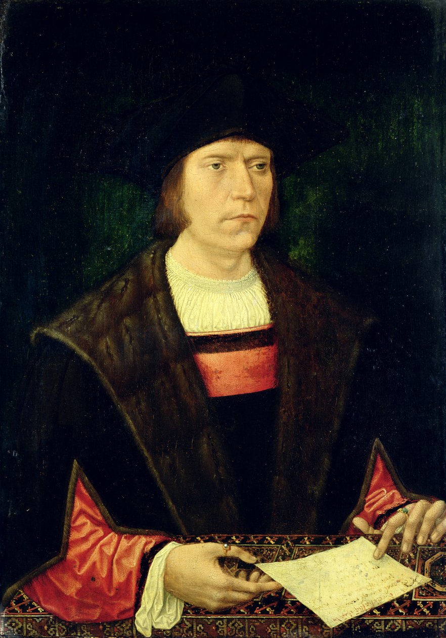 Portrait of a Man with a letter, 1515-20  av Jacob Cornelisz van Oostsanen