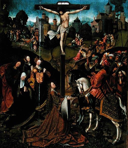 Korsfästelsen (tempera på panelen) av Jacob Cornelisz van Oostsanen