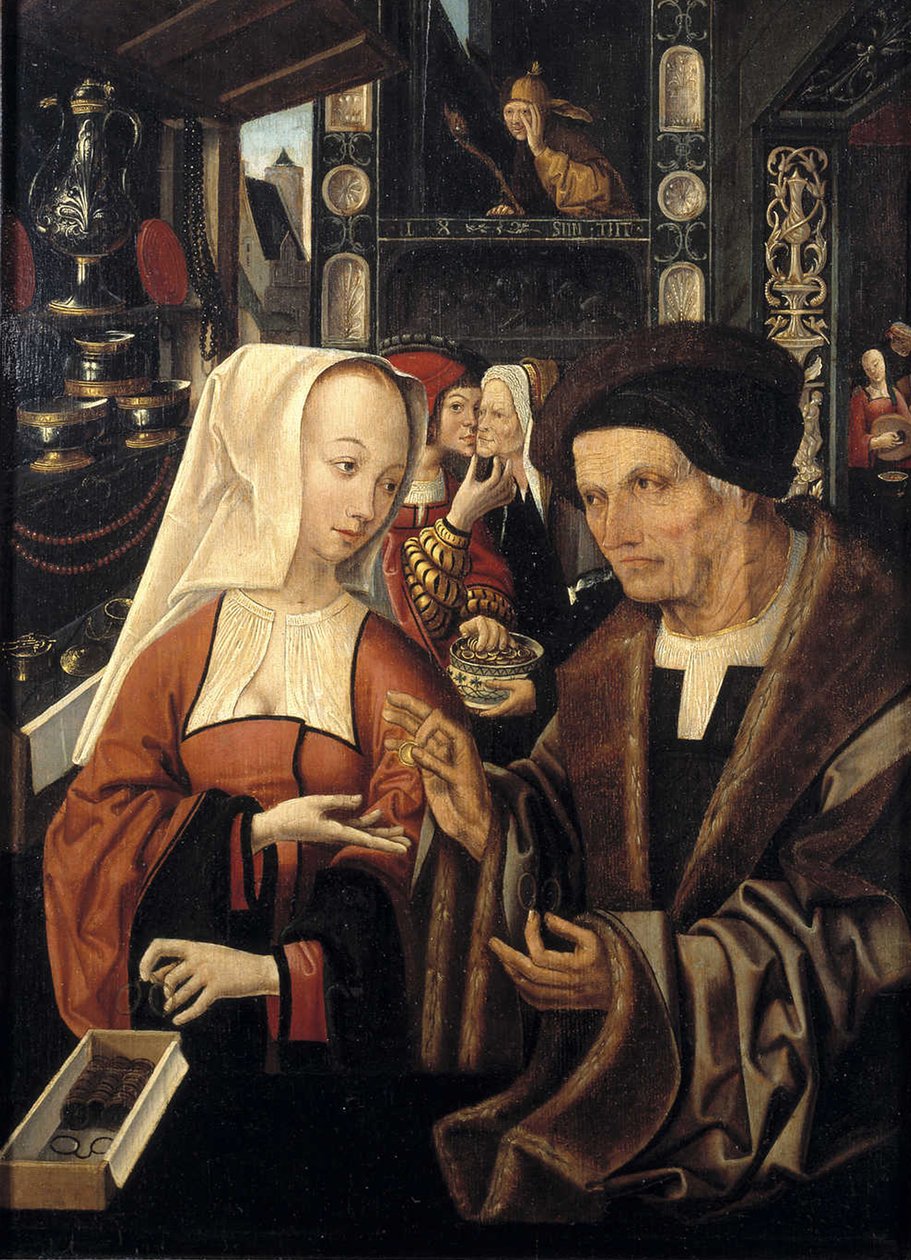 Glasögonförsäljaren av Jacob Cornelisz van Oostsanen