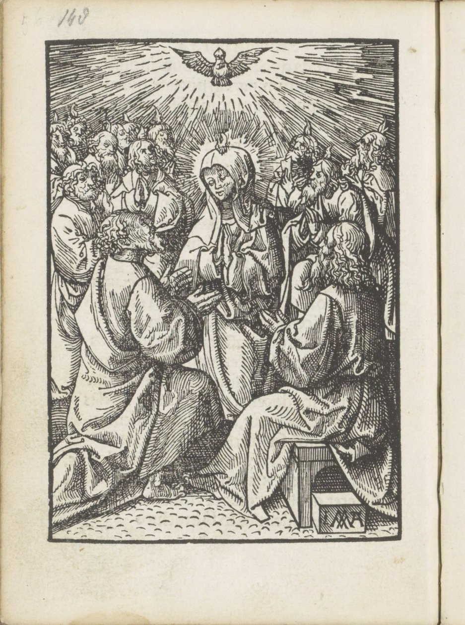 Den helige Andes utgjutelse The Little Passion (serietitel) av Jacob Cornelisz van Oostsanen