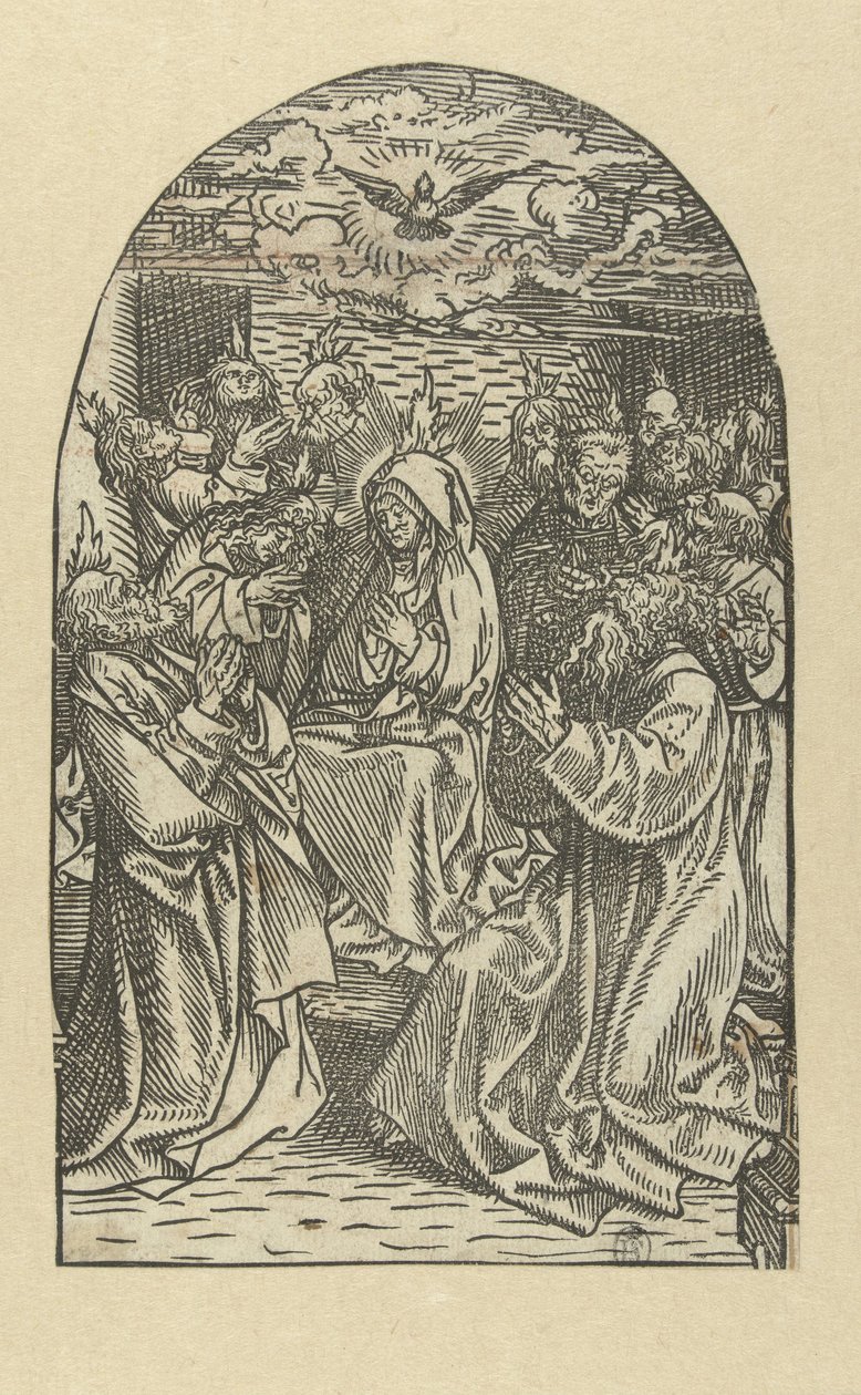Den helige Andes utgjutelse The Life of Mary (serietitel) av Jacob Cornelisz van Oostsanen