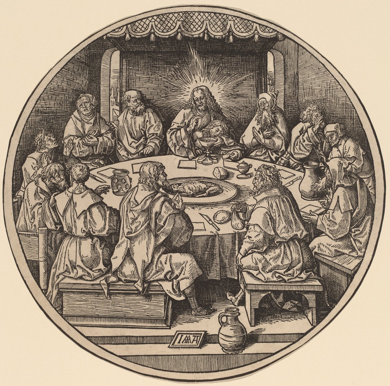 Sista måltiden av Jacob Cornelisz van Oostsanen after Albrecht Dürer