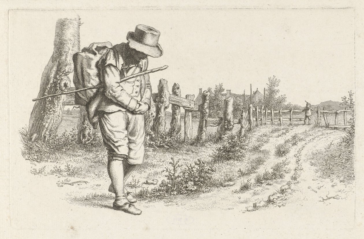 Resenär på en landsväg Studietryck / Etudes gravées (serietitel) av Jacob Ernst Marcus