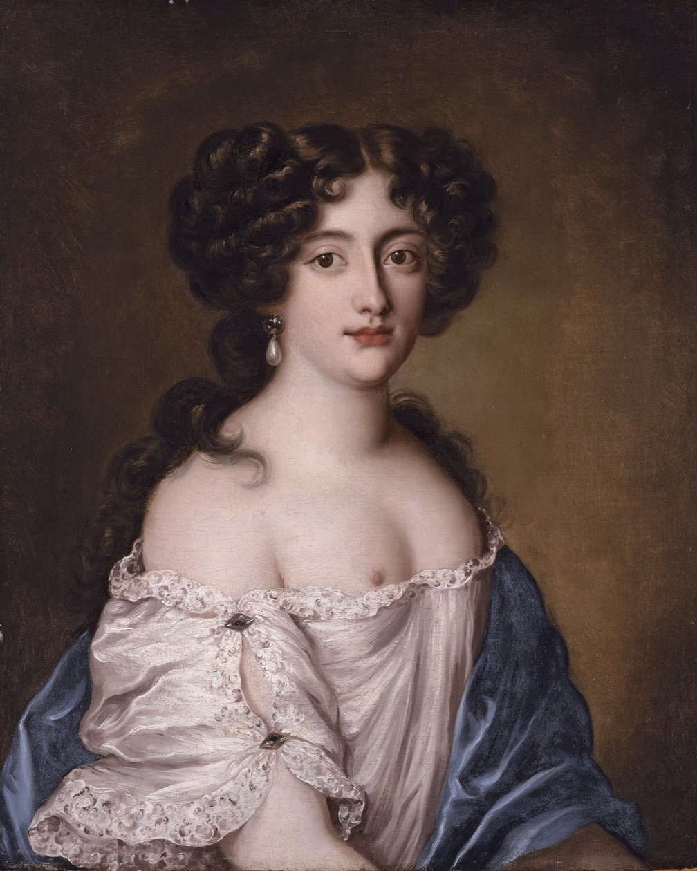 Franska: Portrait de Hortense Mancini, duchesse de Mazarin, comme Aphrodite Porträtt av Hortense Mancini (1646-1699), duchesse de Mazarin, som Afrodite av Jacob Ferdinand Voet