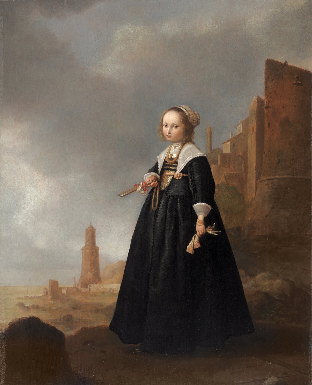 The Morning Stroll (olja på panel) av Jacob Gerritsz Cuyp