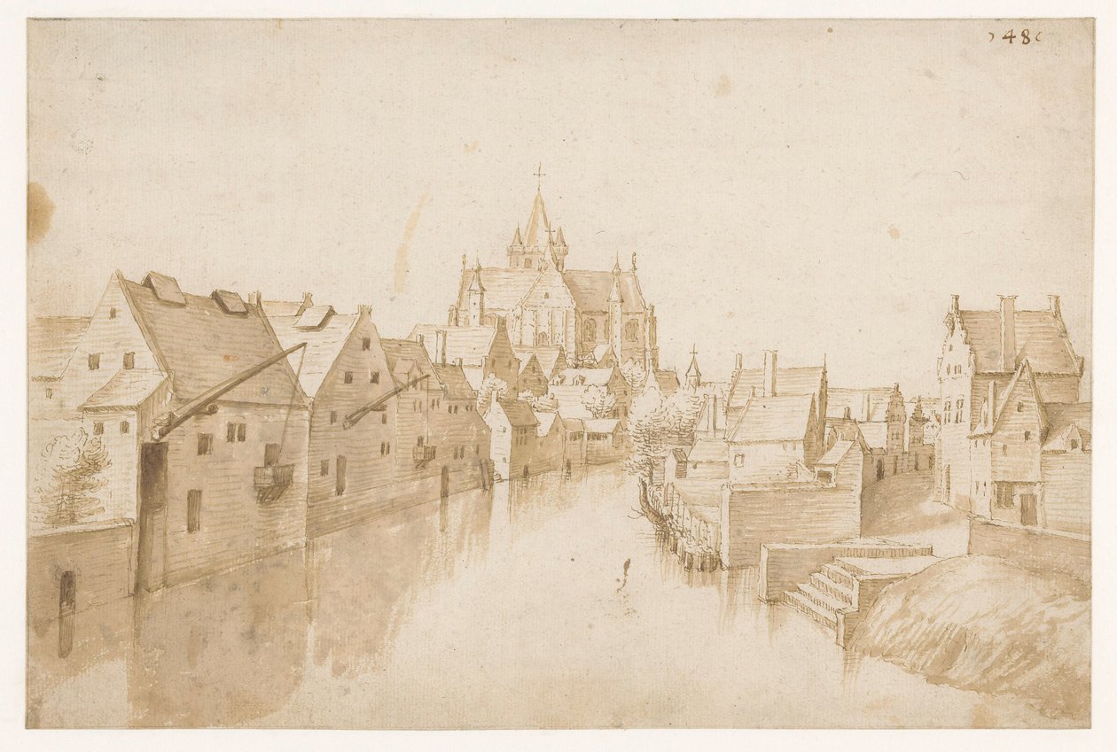 Vår Fru-över-Dijle-kyrkan, i Mechelen av Jacob Grimmer (possibly)