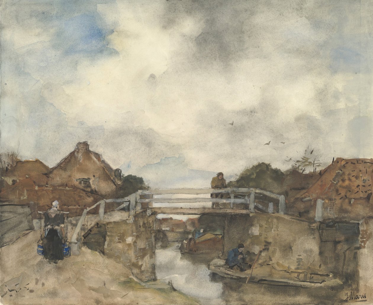 Holländska kanalen, Rijswijk, andra hälften av 1800-talet. av Jacob Henricus Maris