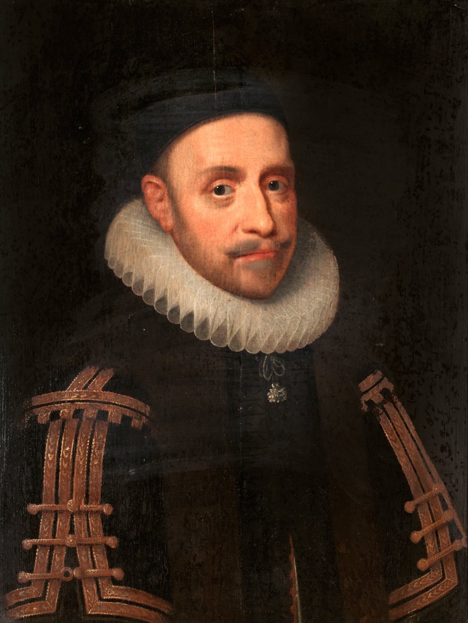 Porträtt av kung Gustav II Adolf av Sverige av Jacob Hoefnagel