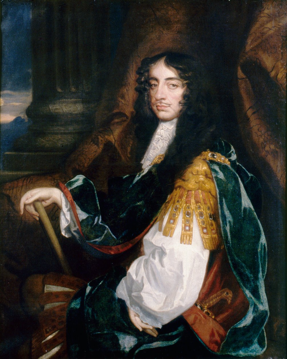 Porträtt av Charles II, ca 1660 (olja på duk) av Jacob Huysmans