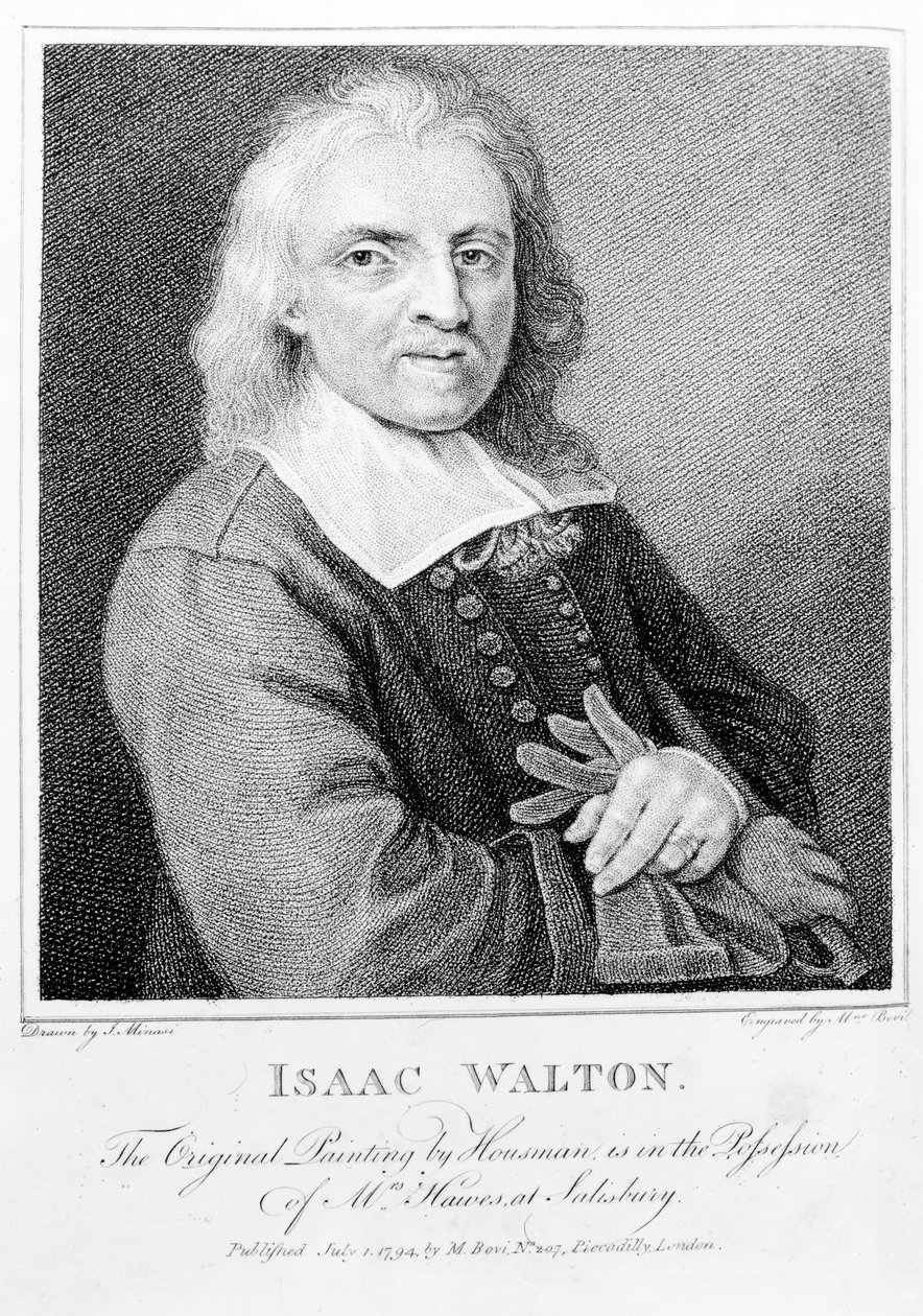 Porträtt av Isaac Walton (1593-1683) graverad av Marino Bovi (1758-1805) 1794 av Jacob Huysmans