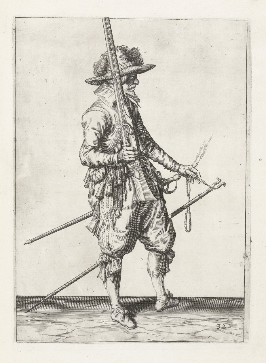 Musketör, c.1600 av Jacob II de Gheyn