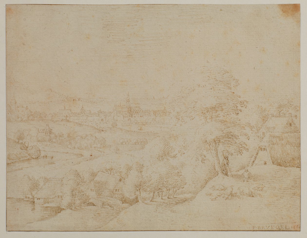 Landskap med stad, 1500-talet av Jacob I Savery
