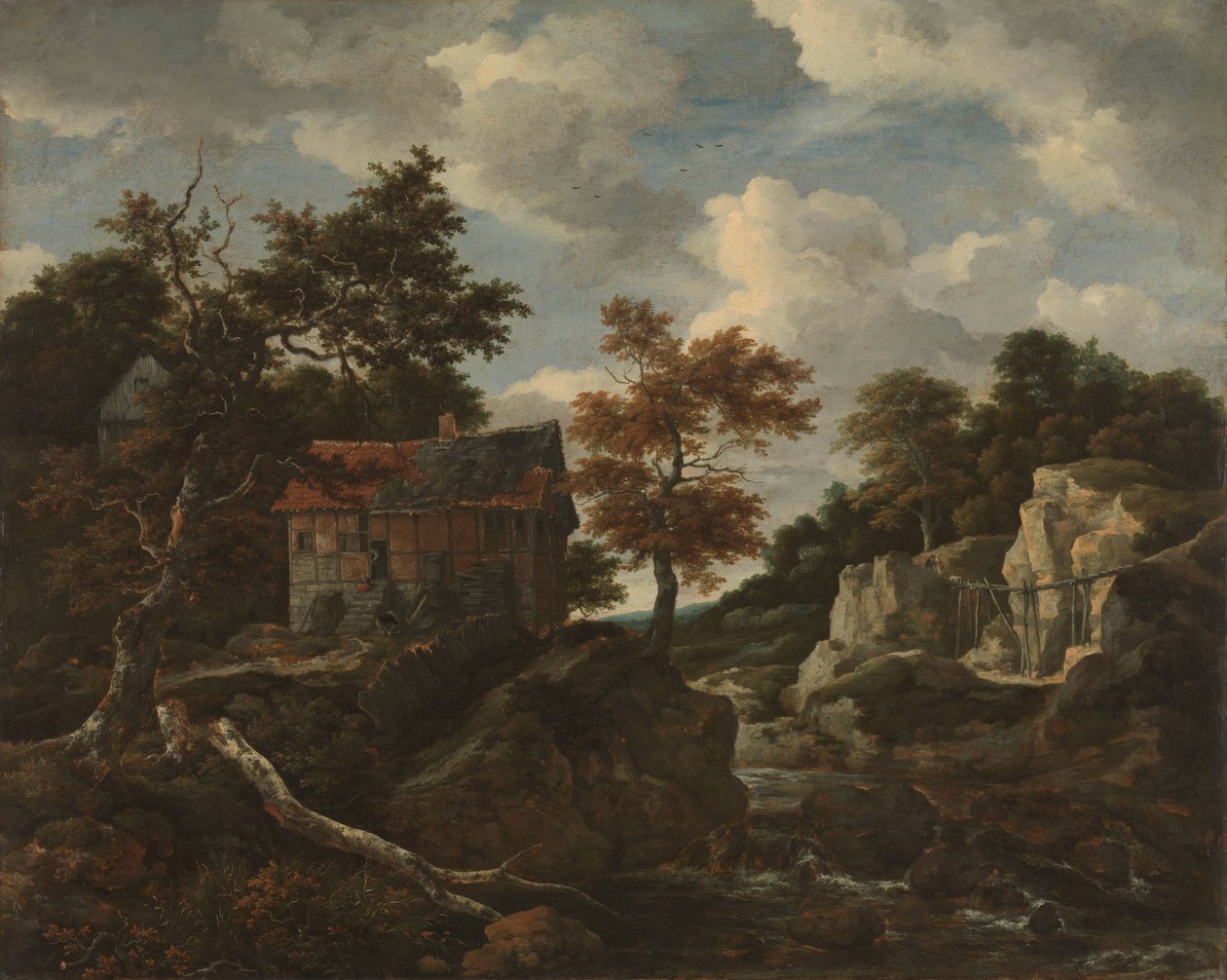 Stenigt landskap av Jacob van Ruisdael
