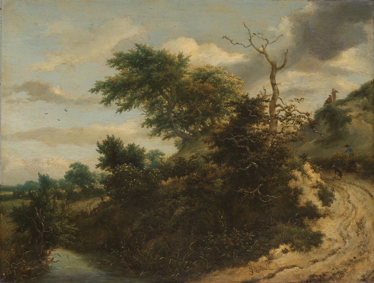 Sandig spår i sanddynerna Sandstig i sanddynerna av Jacob van Ruisdael