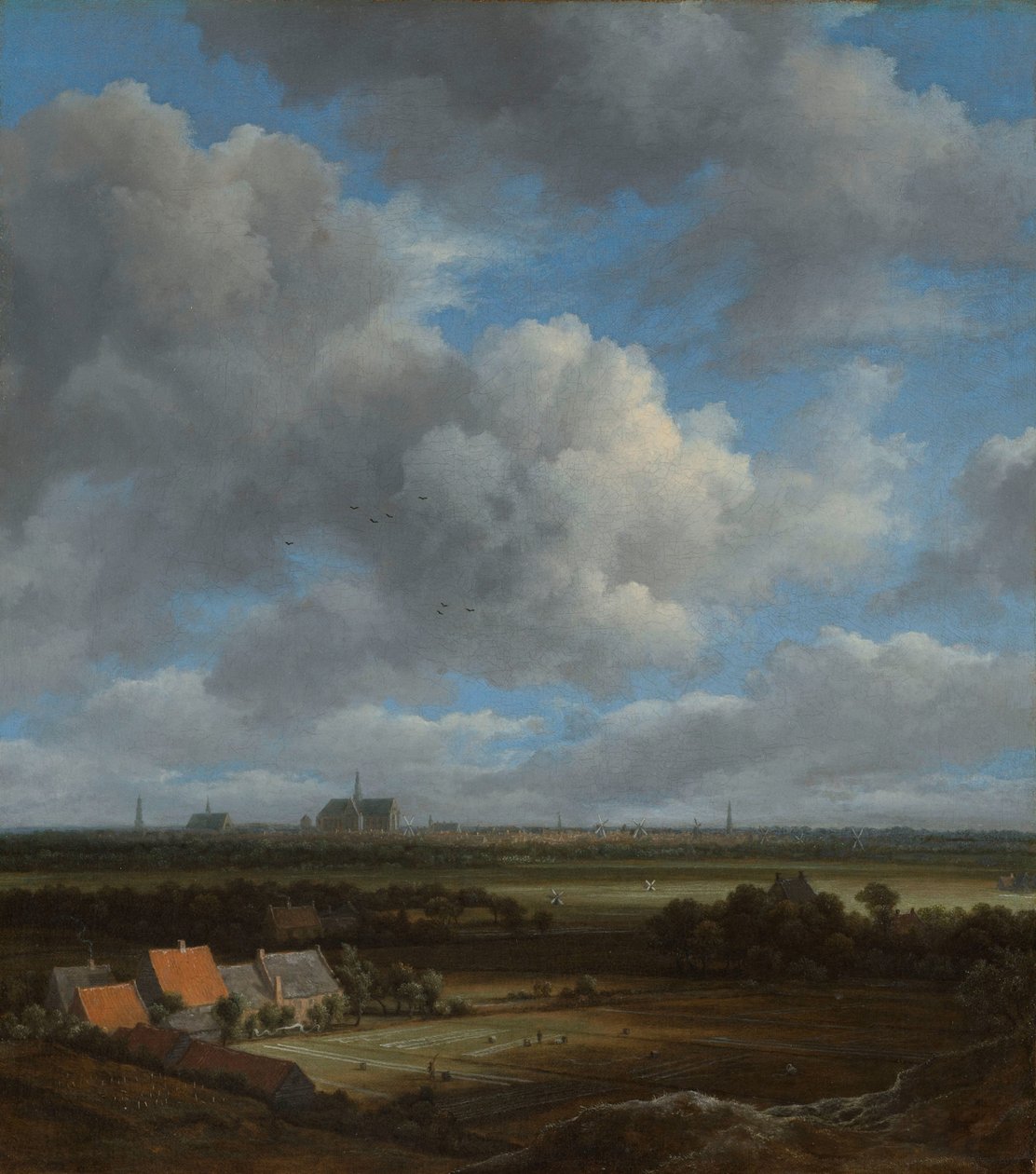 Utsikt över Haarlem från nordväst, med blekningsfälten i förgrunden Vy över Haarlem från nordväst, med blekningsfälten i förgrunden av Jacob van Ruisdael