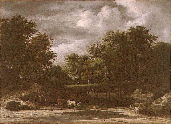 A Woodland Landscape (olja på duk) av Jacob van Ruisdael