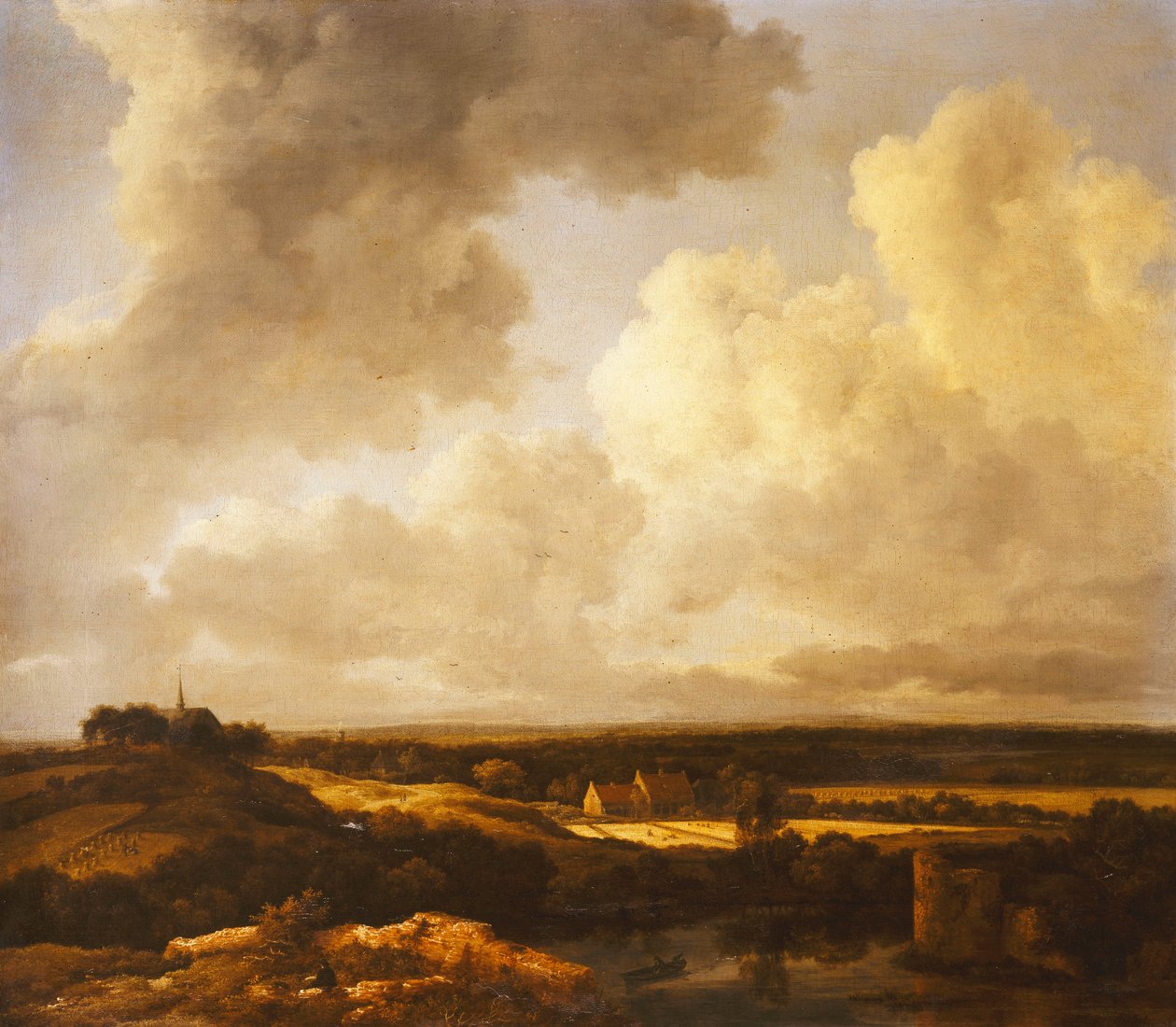 Ett vidsträckt landskap på sommaren, 1665-70 av Jacob van Ruisdael