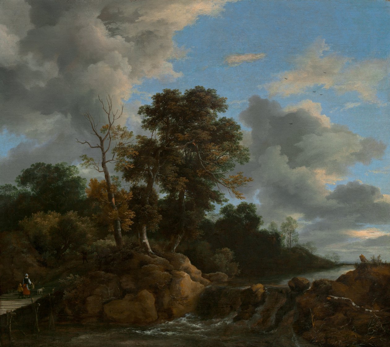Landskap, ca 1670 (olja på duk) av Jacob van Ruisdael