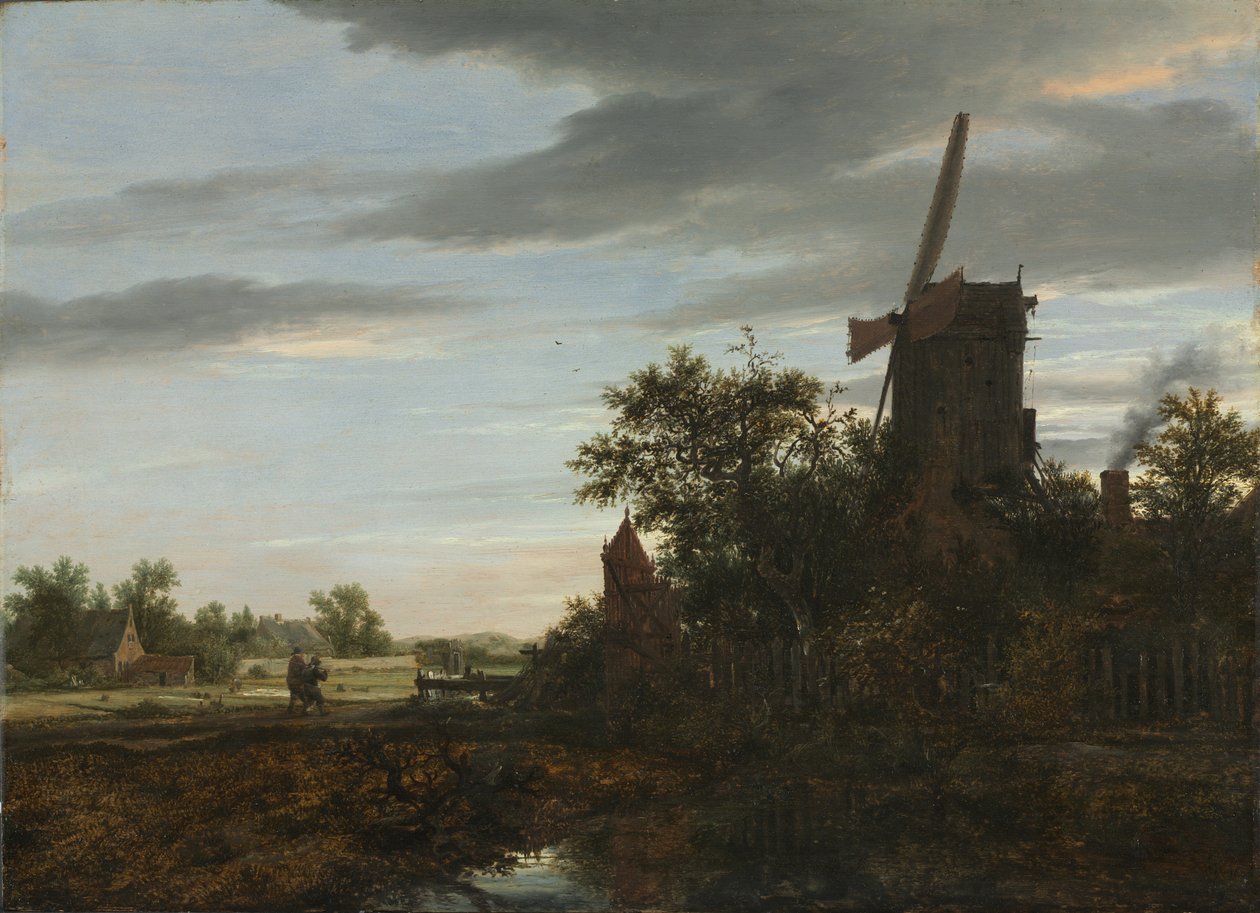 Landskap med väderkvarn, 1646 av Jacob van Ruisdael