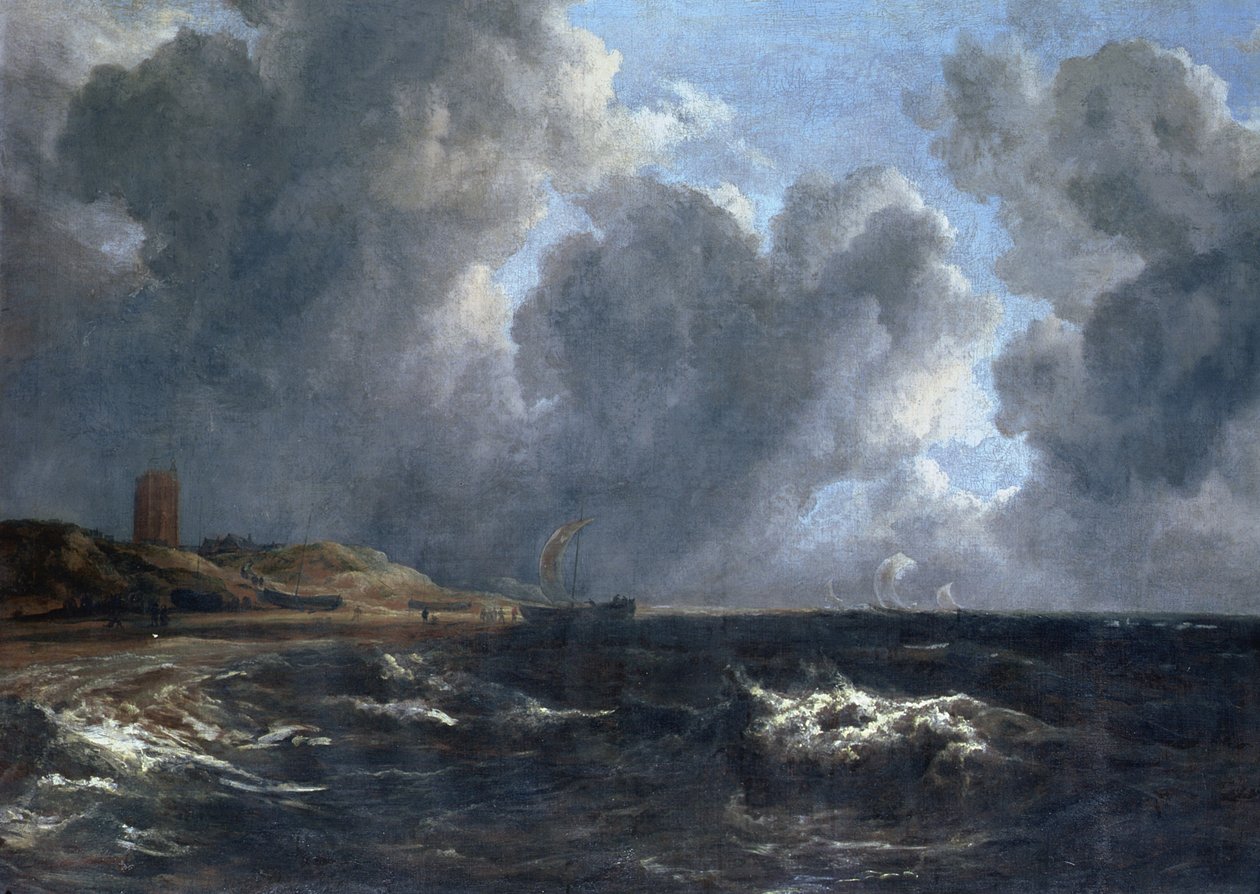 Storma bort Egmond-aan-Zee (olja på duk) av Jacob van Ruisdael