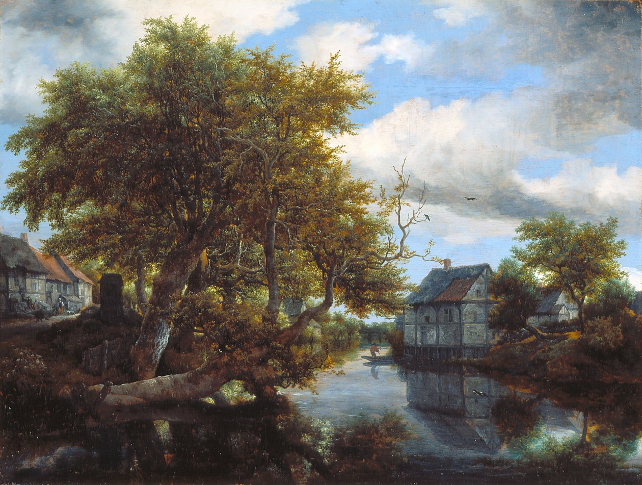Den stora poolen (olja på trä) av Jacob van Ruisdael
