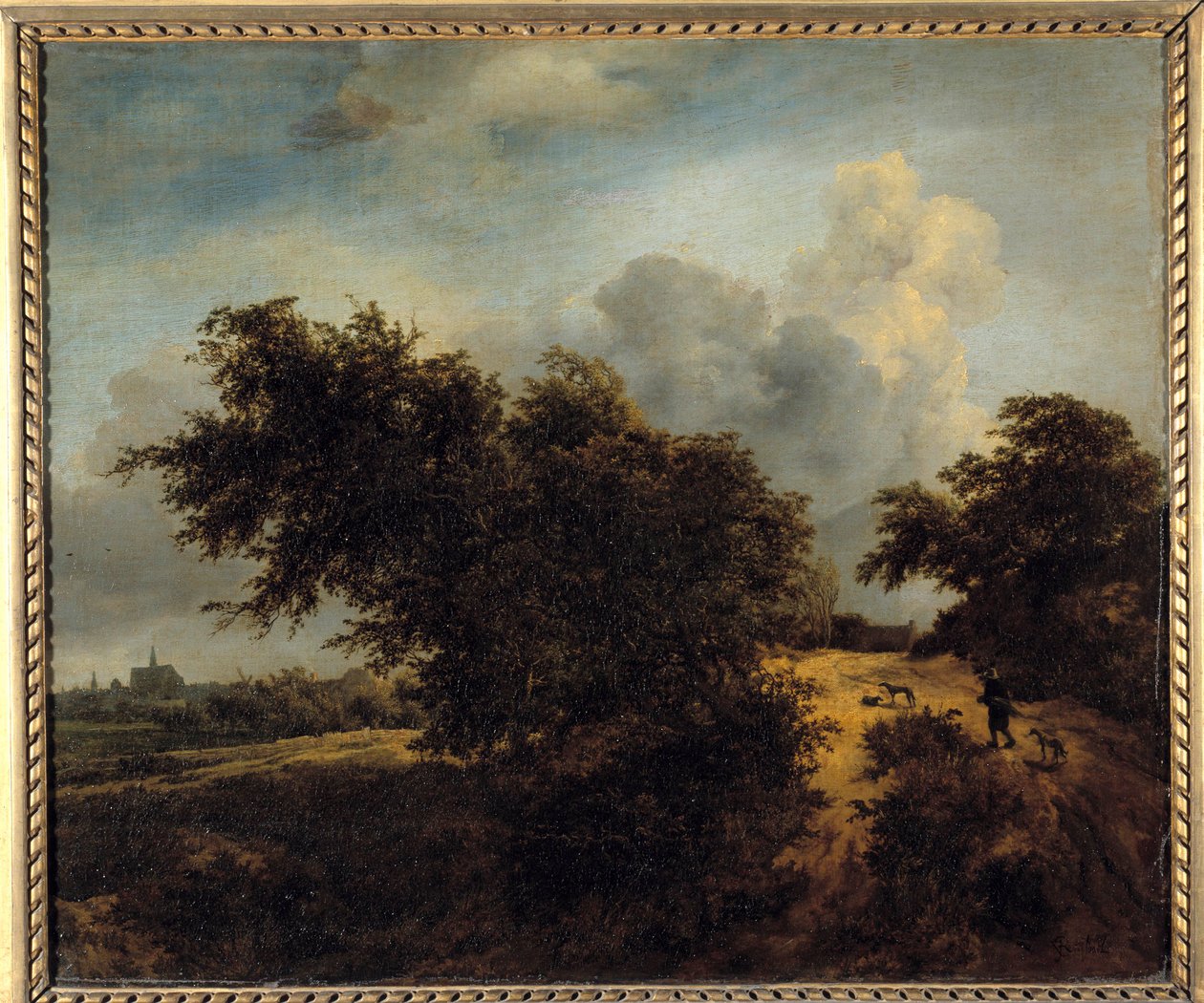 Busken Målning av Jacob Isaakszoon van Ruisdael (Ruysdael) (1628-1682) 1600-talet sön. 0,68 x 0,82 m av Jacob van Ruisdael