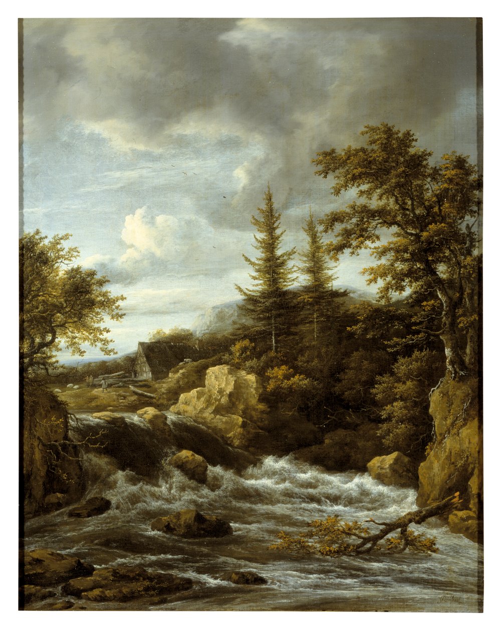 Vattenfall i Norge (olja på duk) av Jacob van Ruisdael